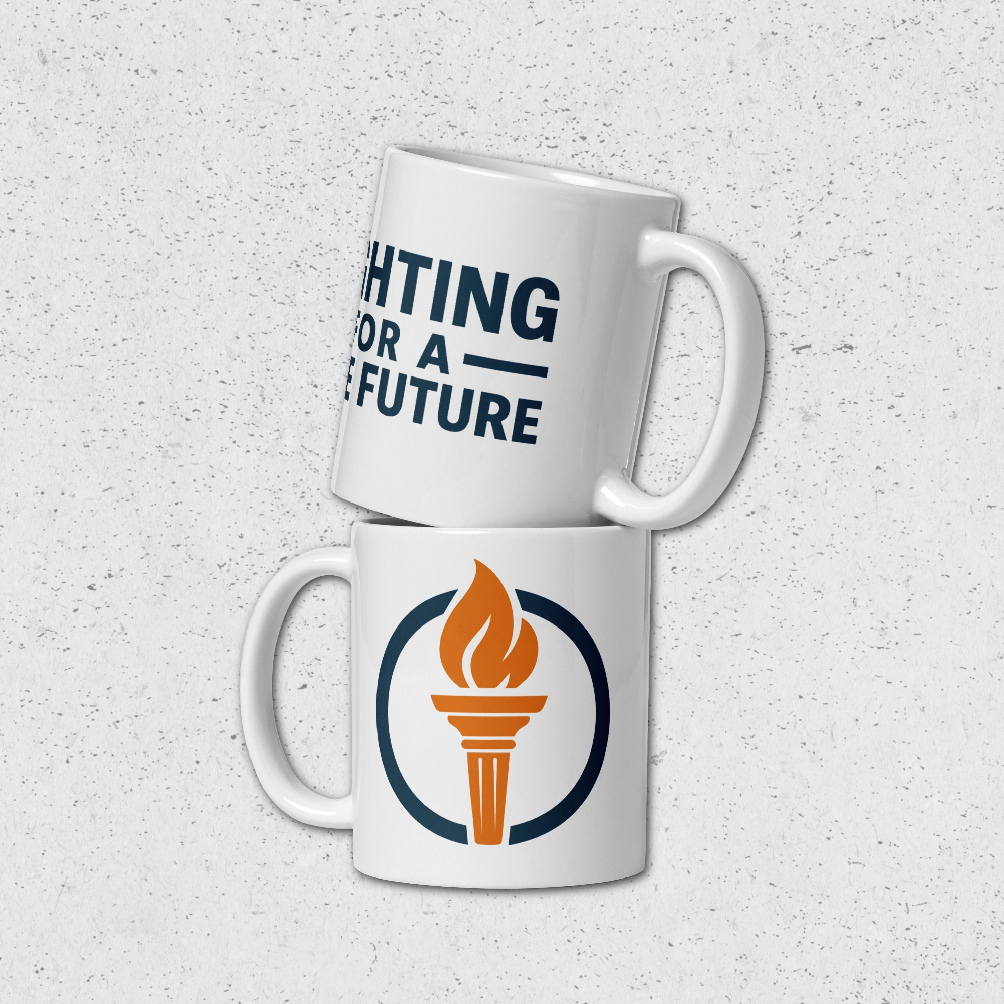 Fighting for a Free Future Logo Mug