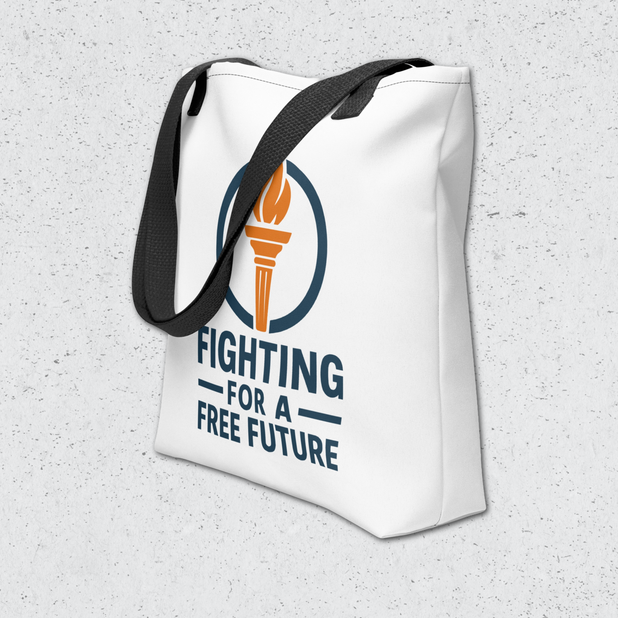 Fighting for a Free Future Logo Tote bag